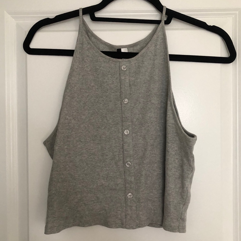 Grey Crop Top
